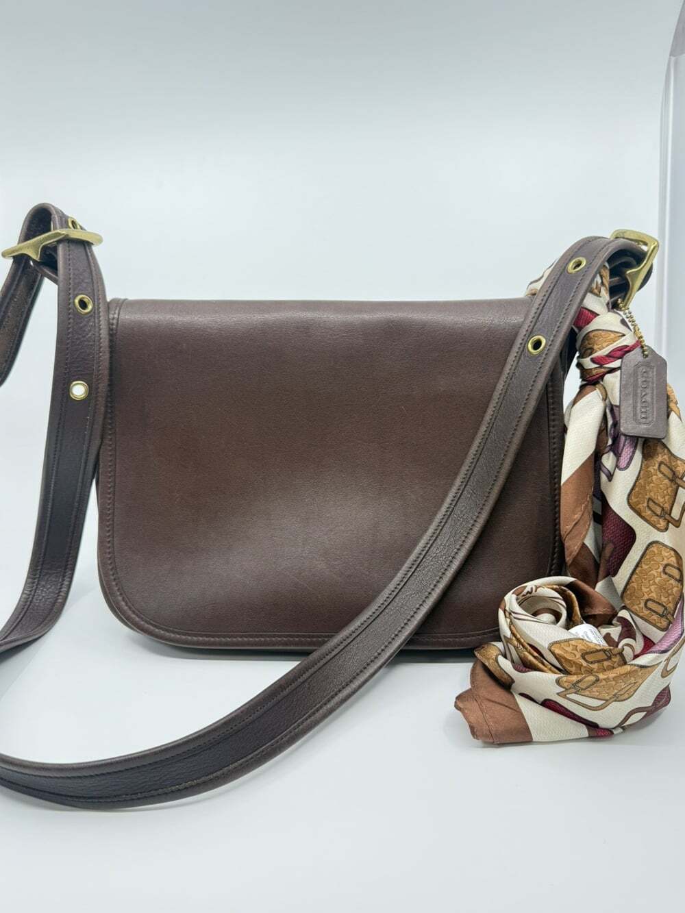VTG 1997 Coach Patricia's Legacy 9951 Mahogany Brown Leather Shoulder Bag USA